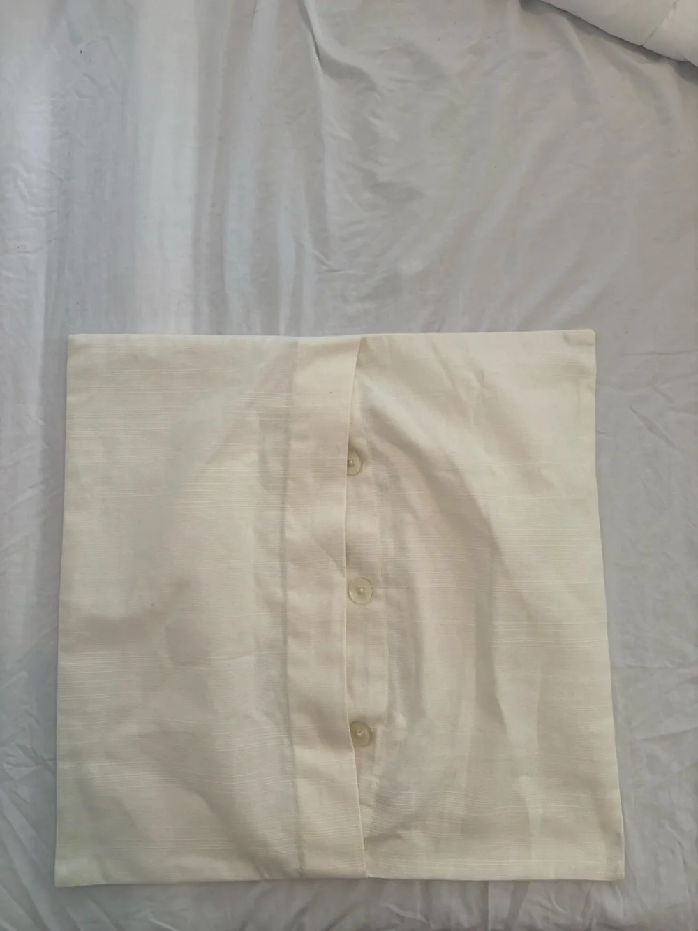 Pottery Barn || Pineapple Embroidered Pillow Cover Pair Set 2 Ivory Blue 18 x 18